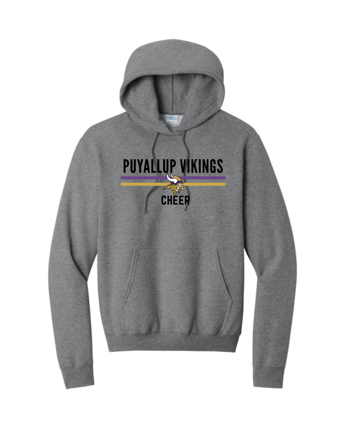 PUYALLUP CHEER-Port & Co Core Fleece Hoodie-w/Puyallup Vikings Cheer Logo