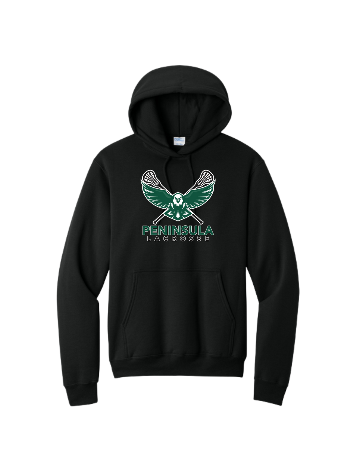 Peninsula Lacrosse P&C Core Fleece Hooded Sweatshirt - CENTER CHEST LOGO