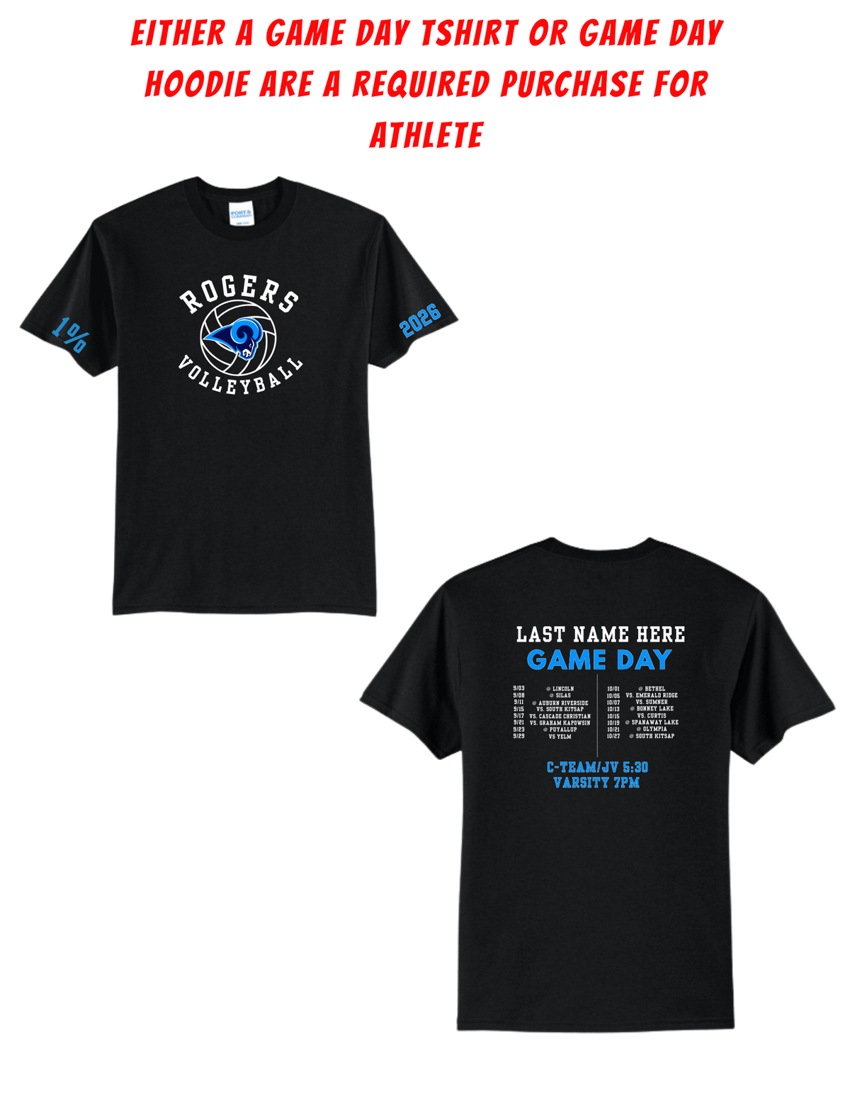 ***ROGERS VB GAME DAY T-SHIRT***