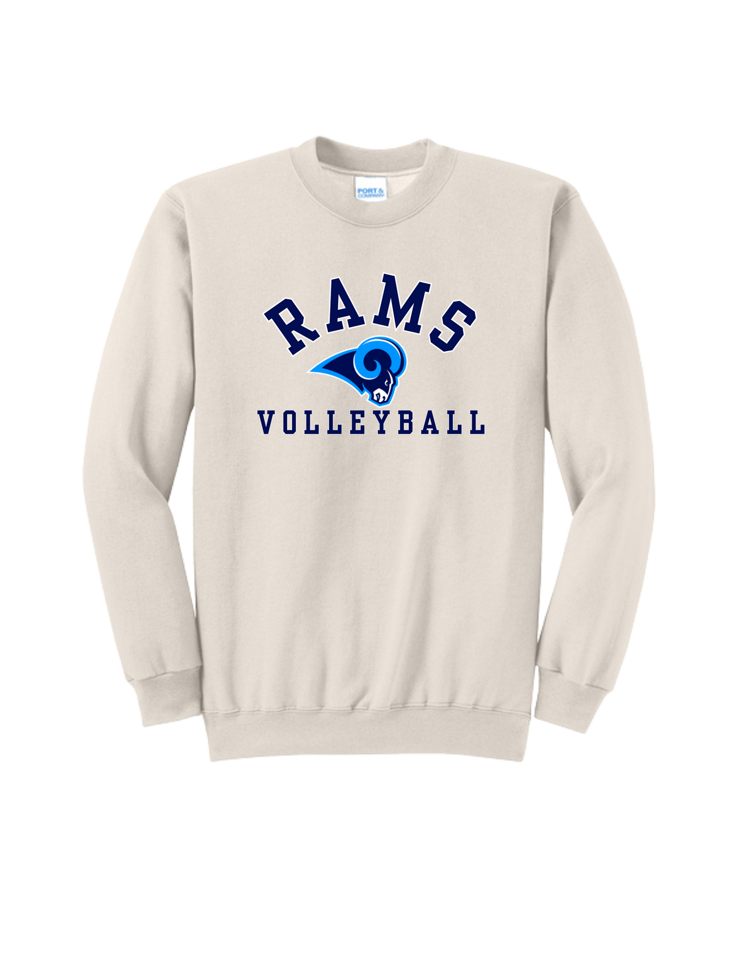 ROGERS VB-Port & Co Core Crewneck w/ Blue Rams Logo