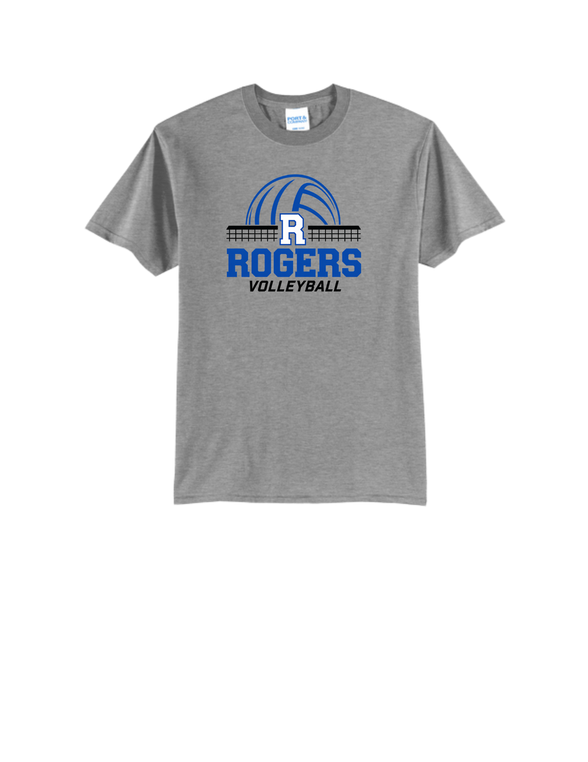 Rogers Volleyball P&C Core Blend Tee-Logo1