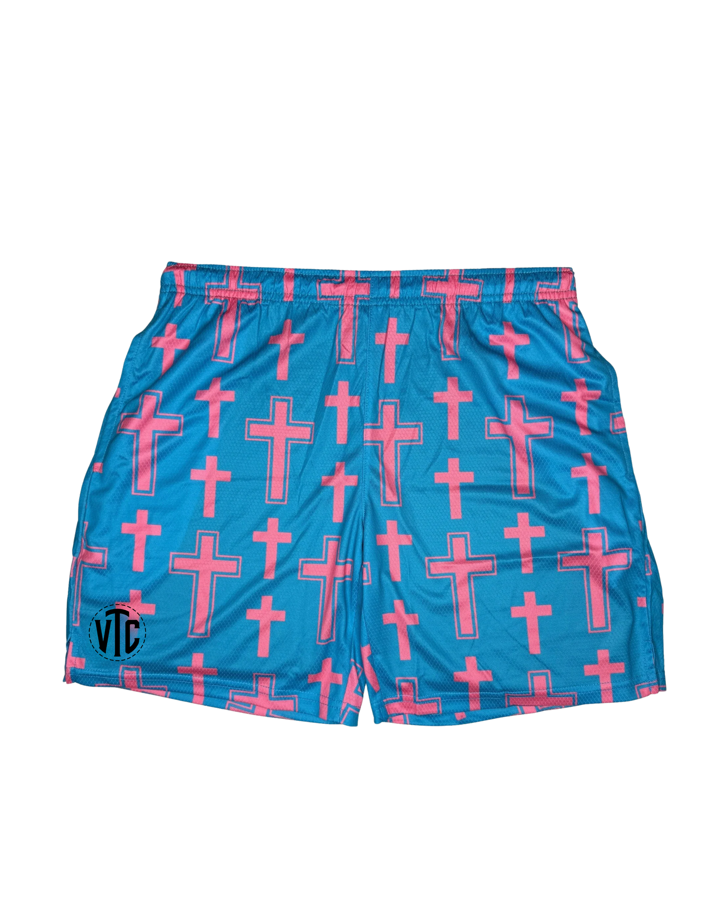 Pink Cross Athletic Shorts