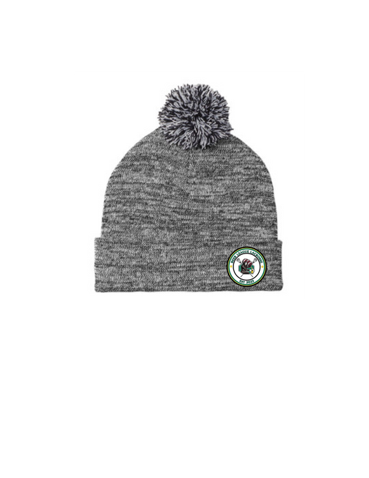 BeerLeague Lacrosse Grey Heather SportTek Pom Beanie