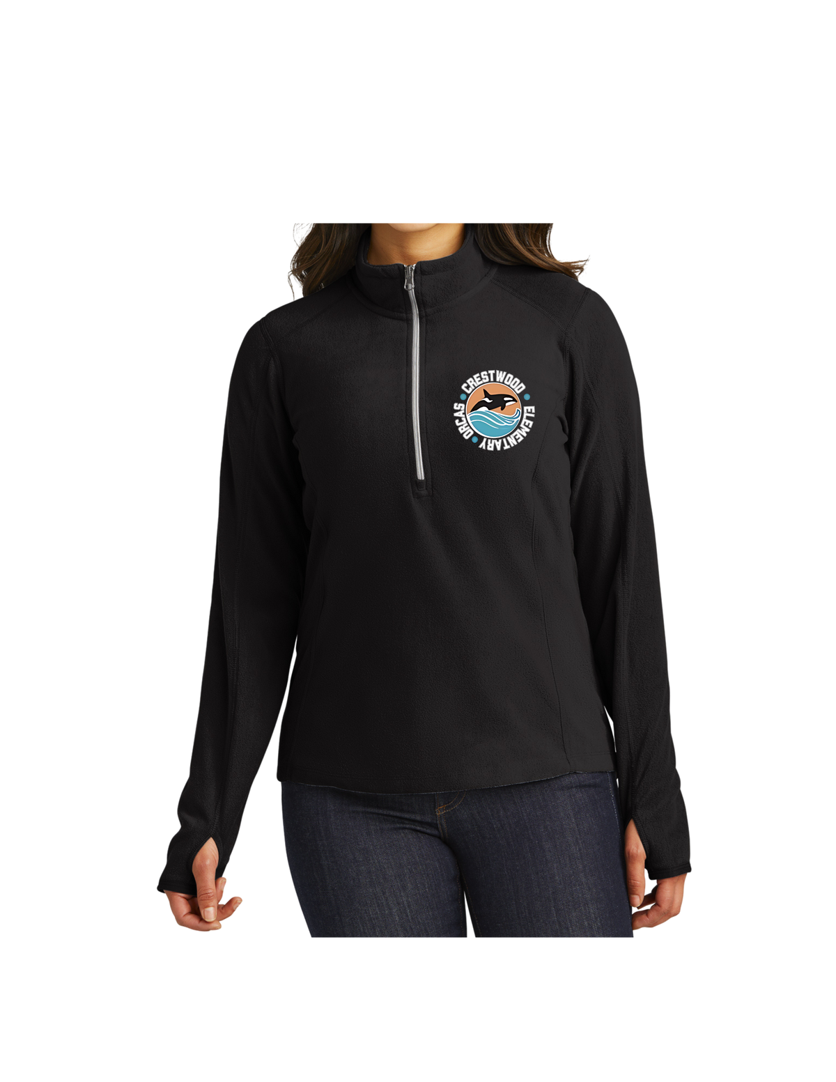 Crestwood Elementary Women's Microfleece 1/2 Zip