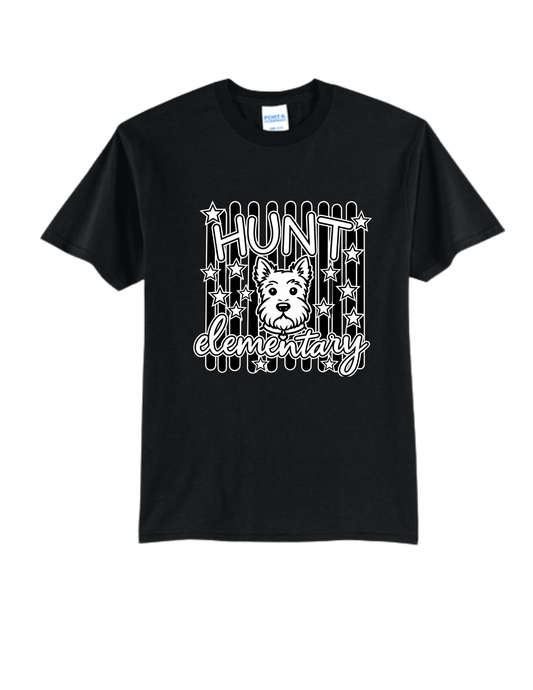 Hunt Elementary- PC T-Shirt with White Logo
