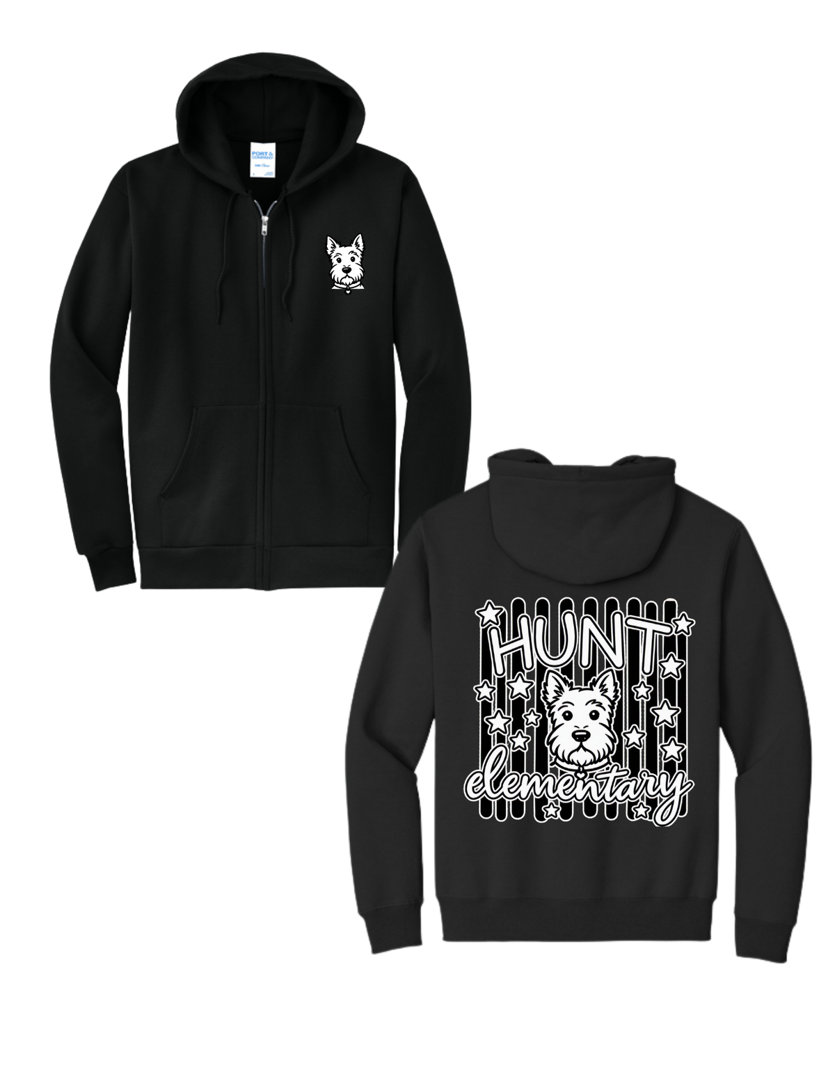 Hunt Elementary- Core Fleece Full-Zip Hoodie-