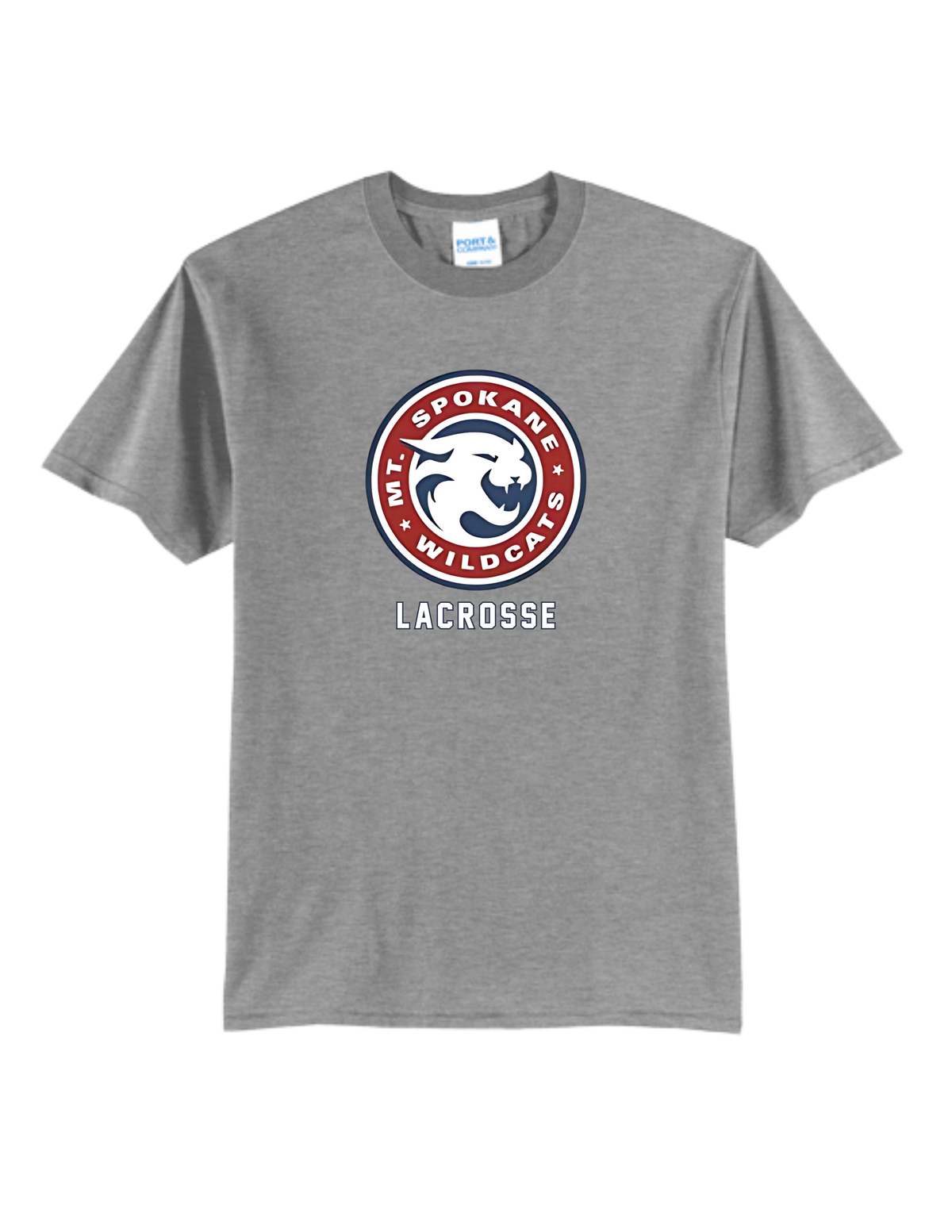 Mt. Spokane Lacrosse PC 50/50 T-Shirt w/ Circle Logo
