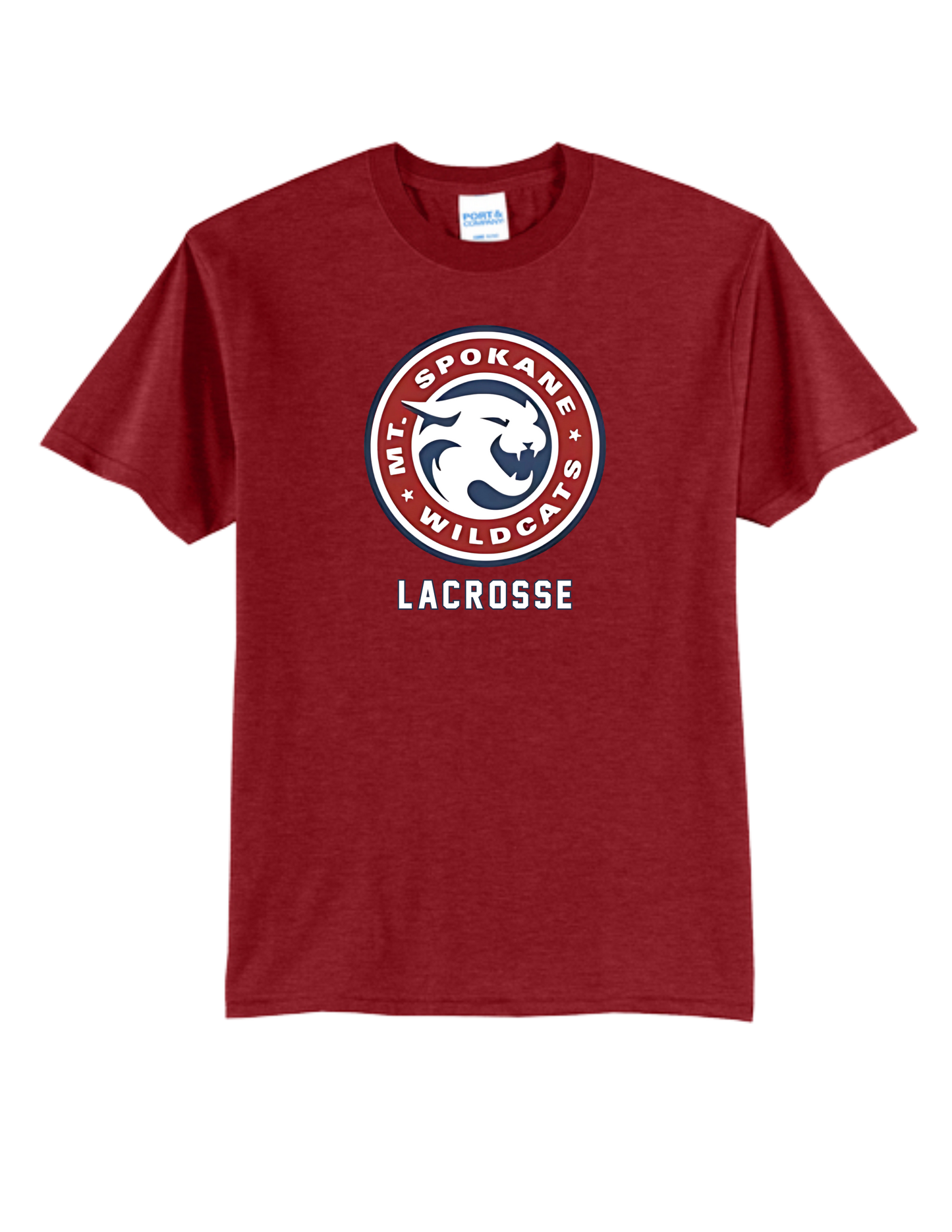 Mt. Spokane Lacrosse PC 50/50 T-Shirt w/ Circle Logo