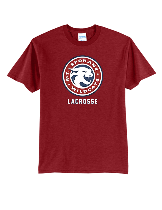 Mt. Spokane Lacrosse PC 50/50 T-Shirt w/ Circle Logo