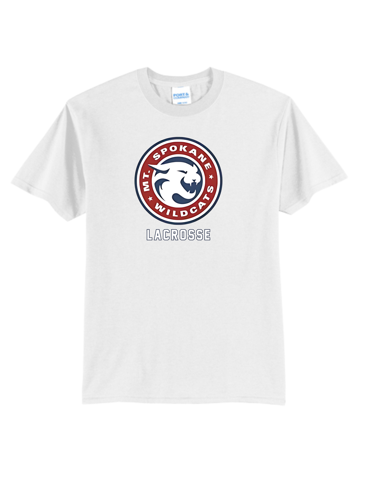 Mt. Spokane Lacrosse PC 50/50 T-Shirt w/ Circle Logo