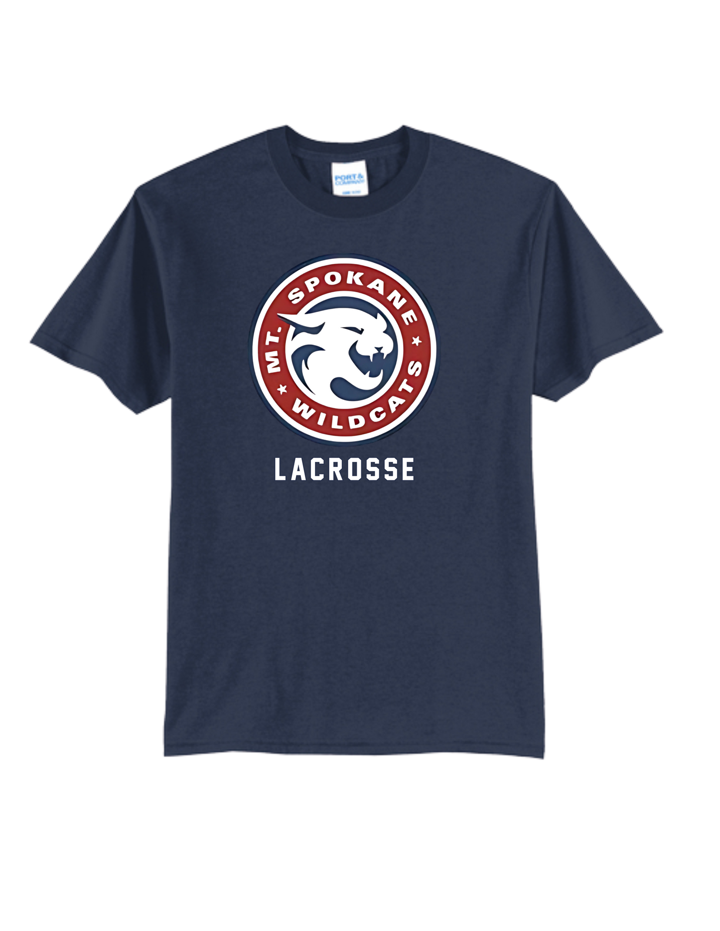 Mt. Spokane Lacrosse PC 50/50 T-Shirt w/ Circle Logo