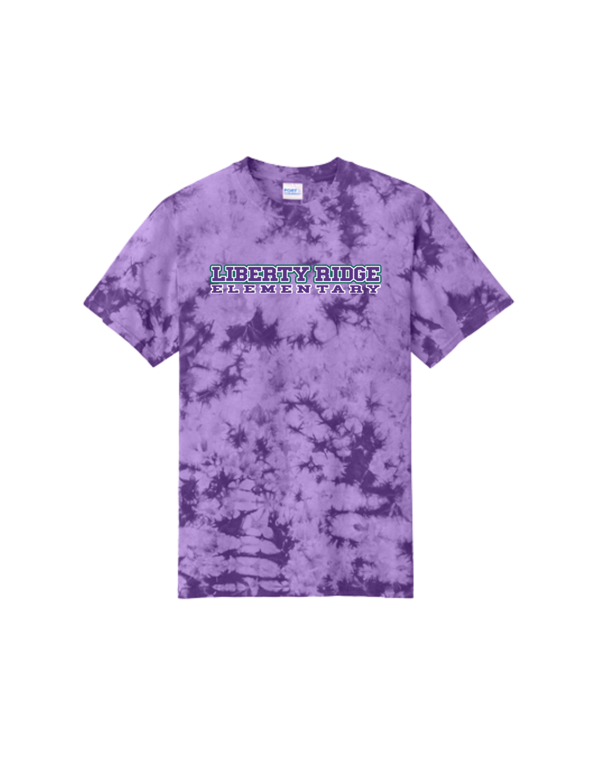 Liberty Ridge Elementary P&C Adult/Youth Crystal Tie-Dye Tee Purple