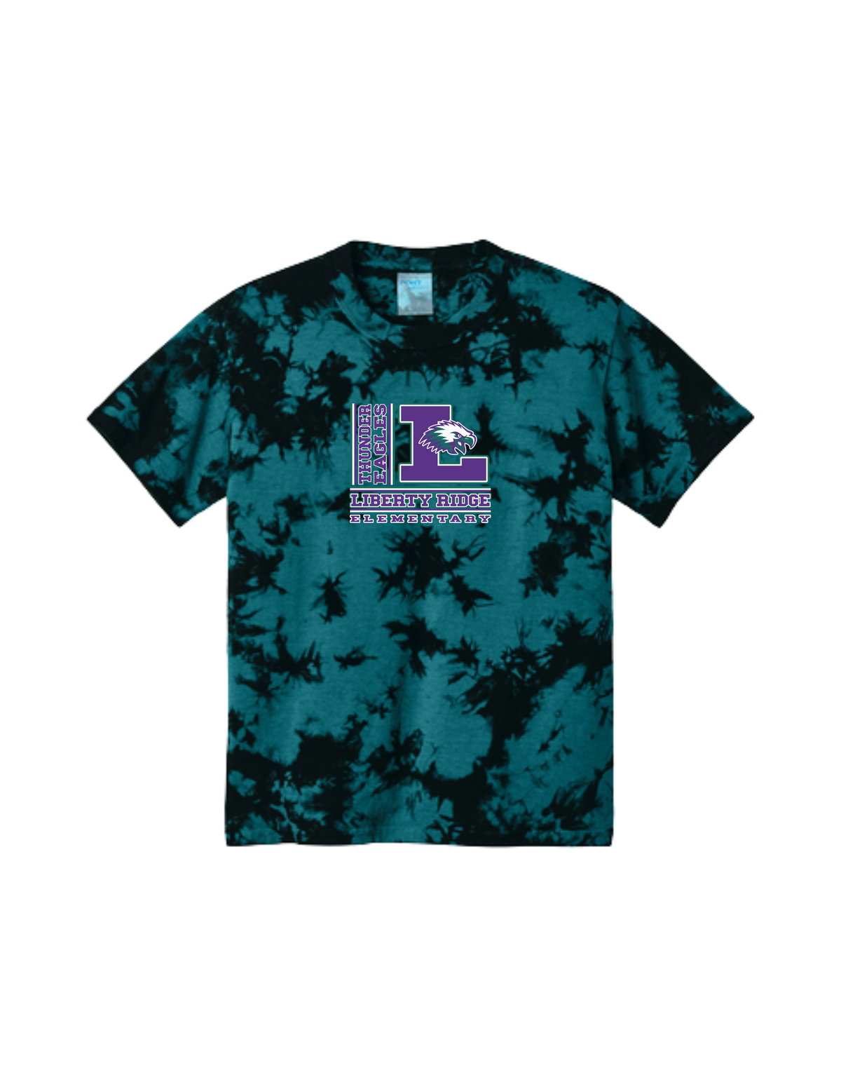 Liberty Ridge Elementary P&C Crystal Tie-Dye Tee (Black/Teal)