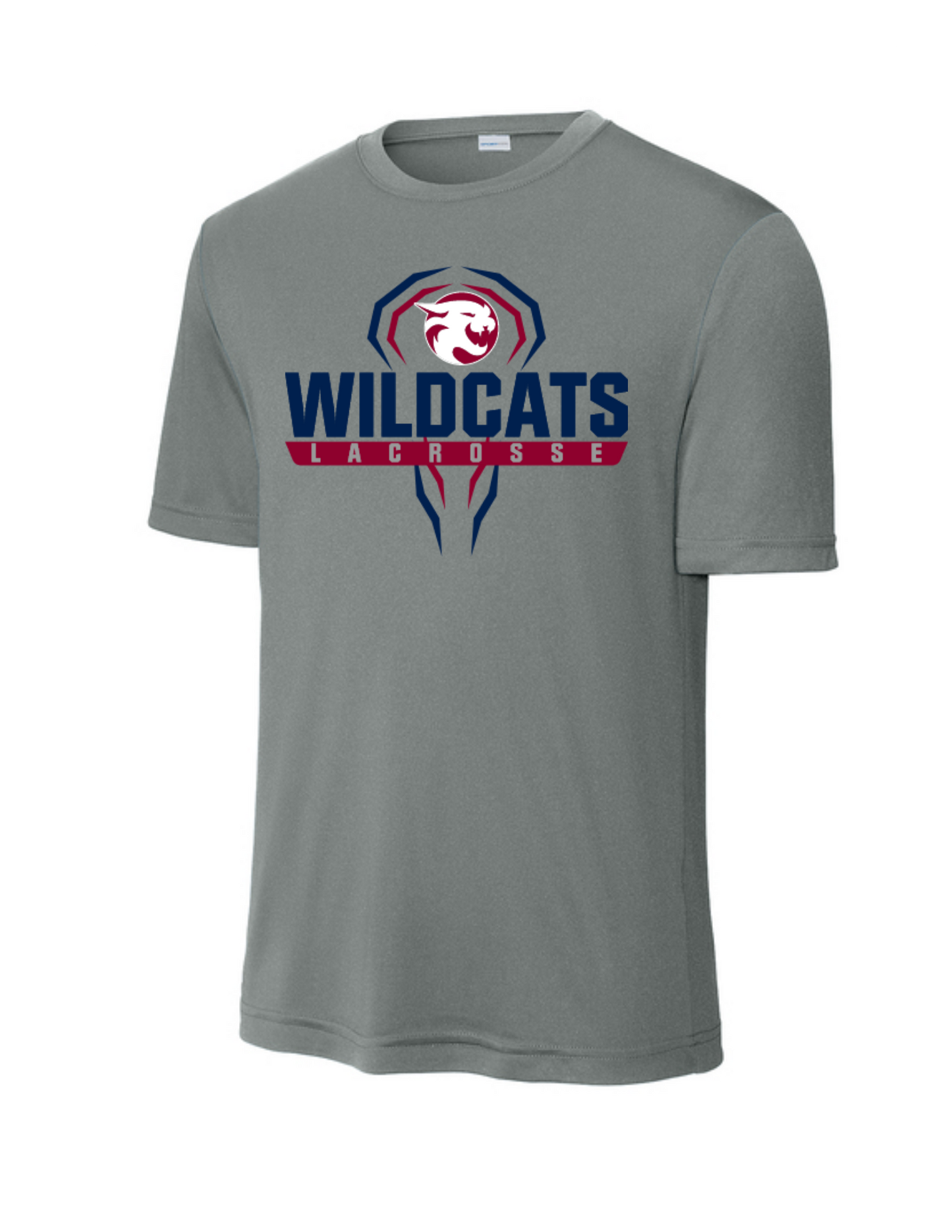 Mt. Spokane Lacrosse Sport-Tek Dri-Fit Tee Main Logo