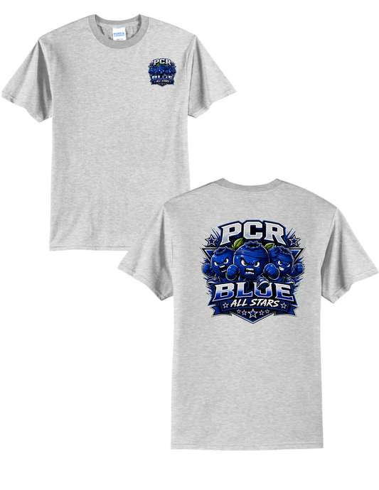 PCR BLUE ALL STARS-Port & Co Core Blend Tee-w/Small Logo and Large Logo