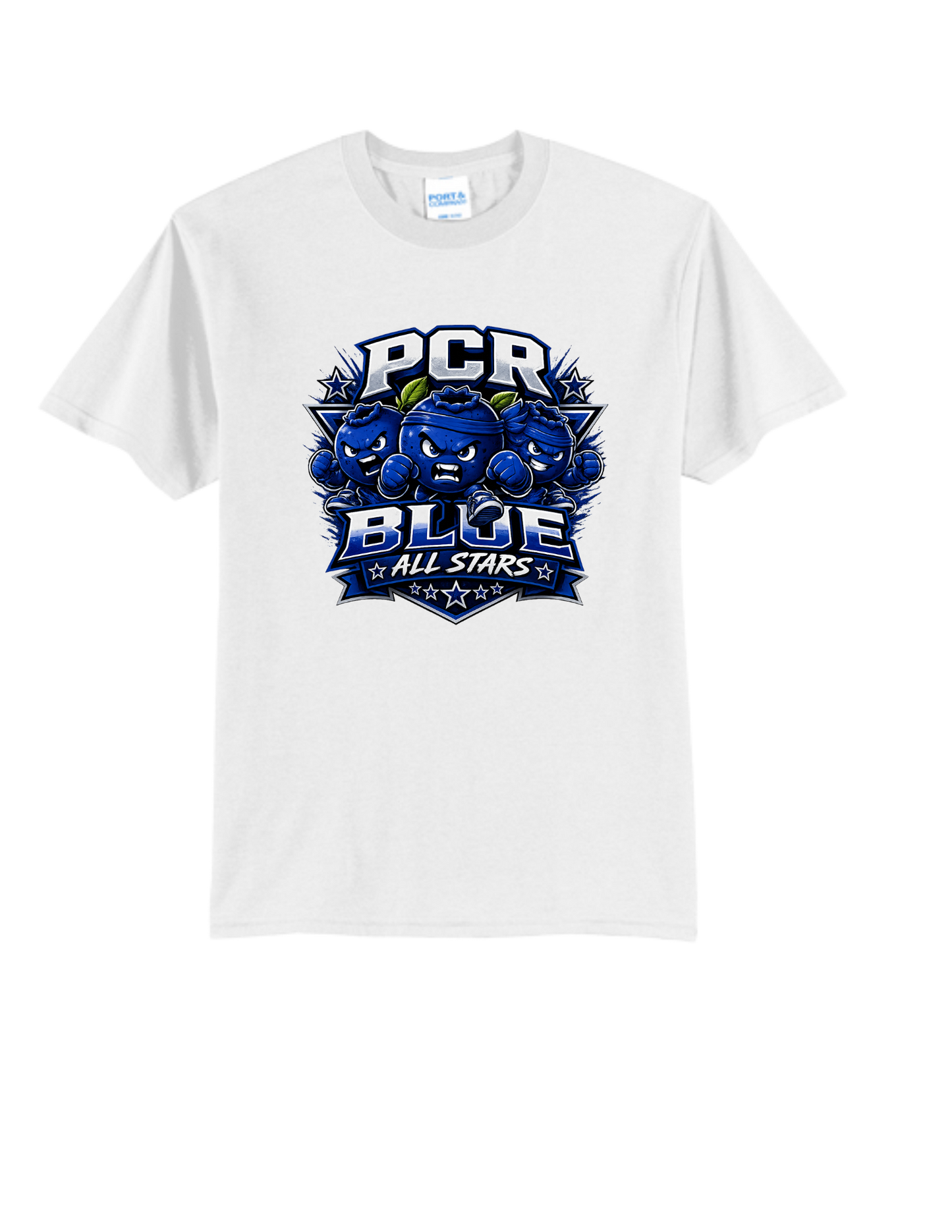 PCR BLUE ALL STARS-Port & Co™ Core Blend Tee with Large logo