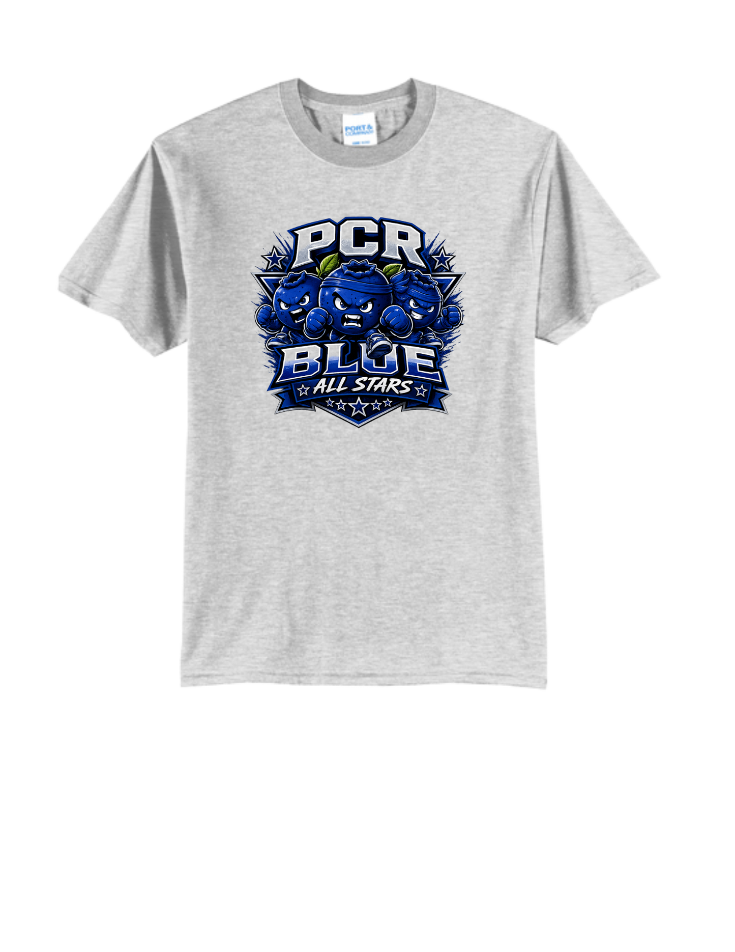 PCR BLUE ALL STARS-Port & Co™ Core Blend Tee with Large logo