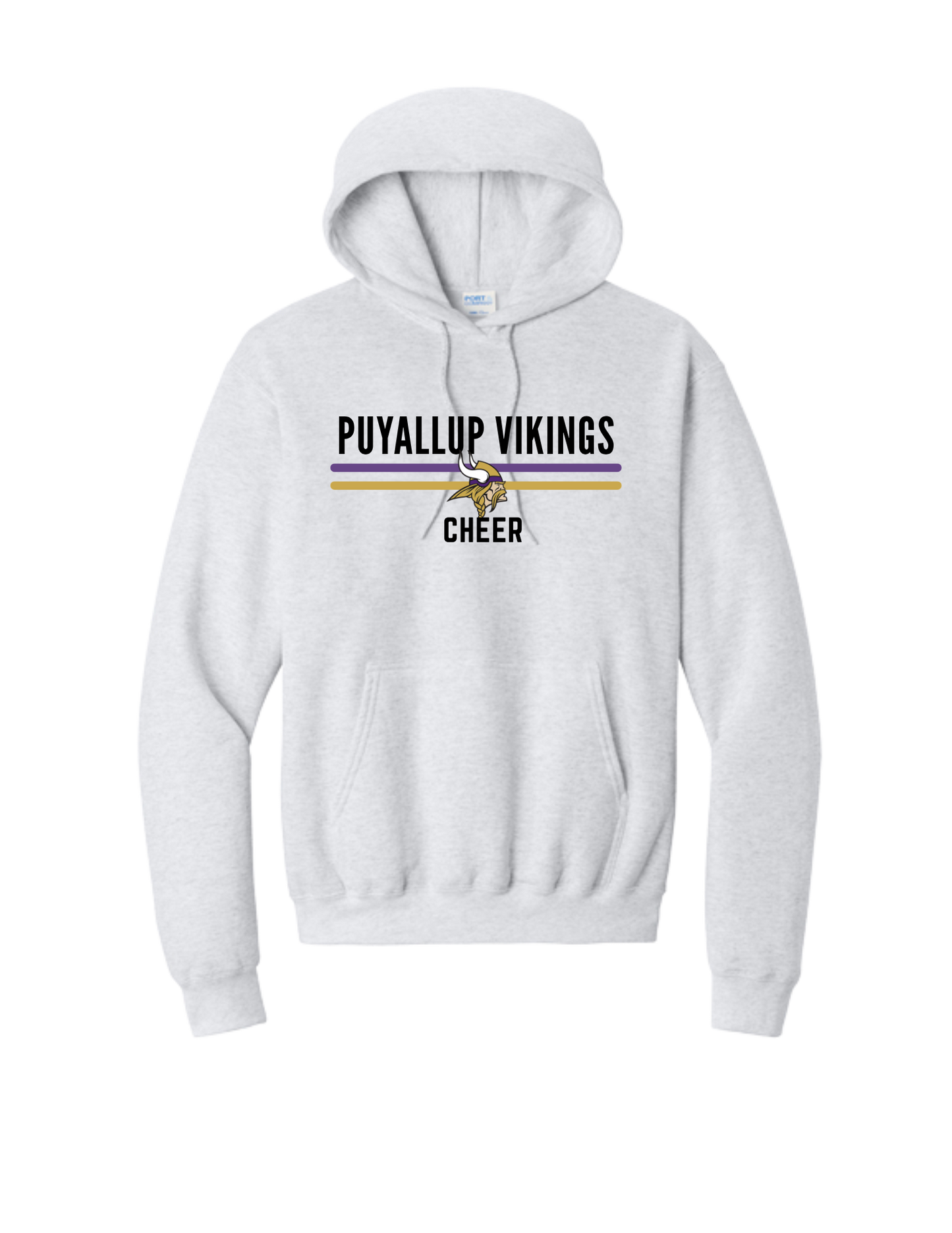 PUYALLUP CHEER-Port & Co Core Fleece Hoodie-w/Puyallup Vikings Cheer Logo