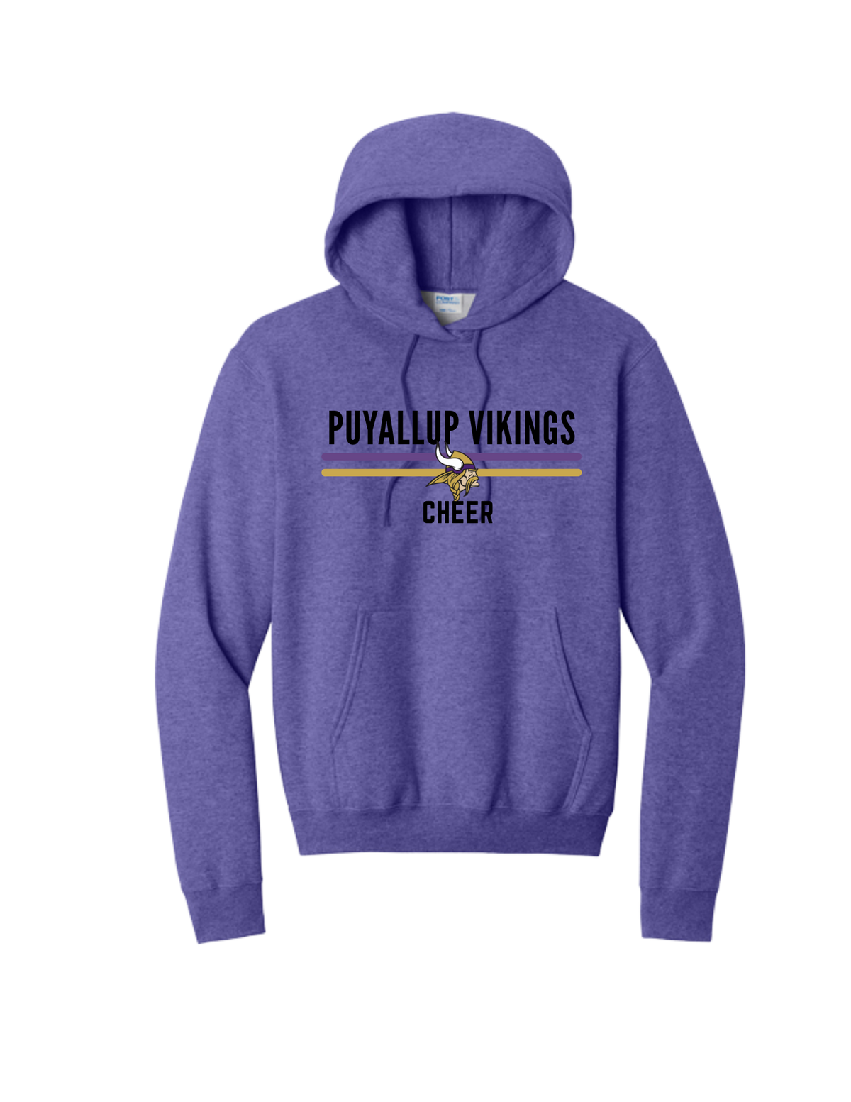 PUYALLUP CHEER-Port & Co Core Fleece Hoodie-w/Puyallup Vikings Cheer Logo