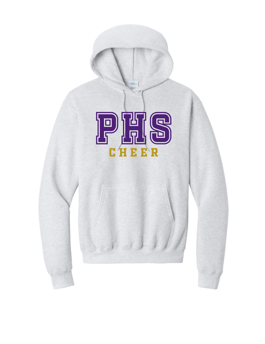 PUYALLUP CHEER-Port & Co Core Fleece Hoodie-w/Purple PHS logo