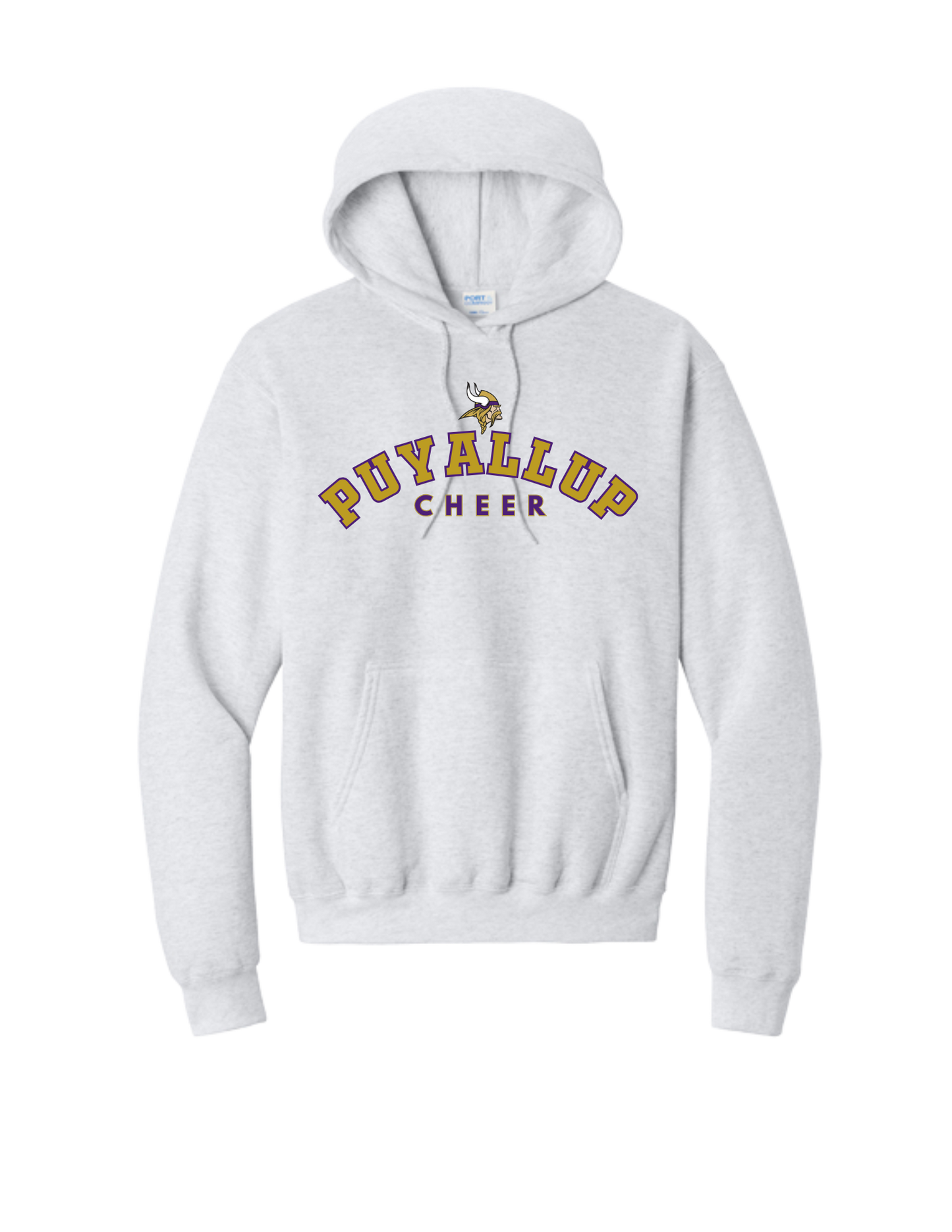 PUYALLUP CHEER- Port & Co Core Fleece Hoodies- w/ Gold Puyallup Cheer Logo