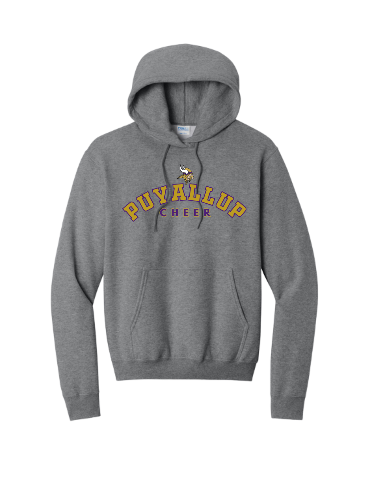 PUYALLUP CHEER- Port & Co Core Fleece Hoodies- w/ Gold Puyallup Cheer Logo