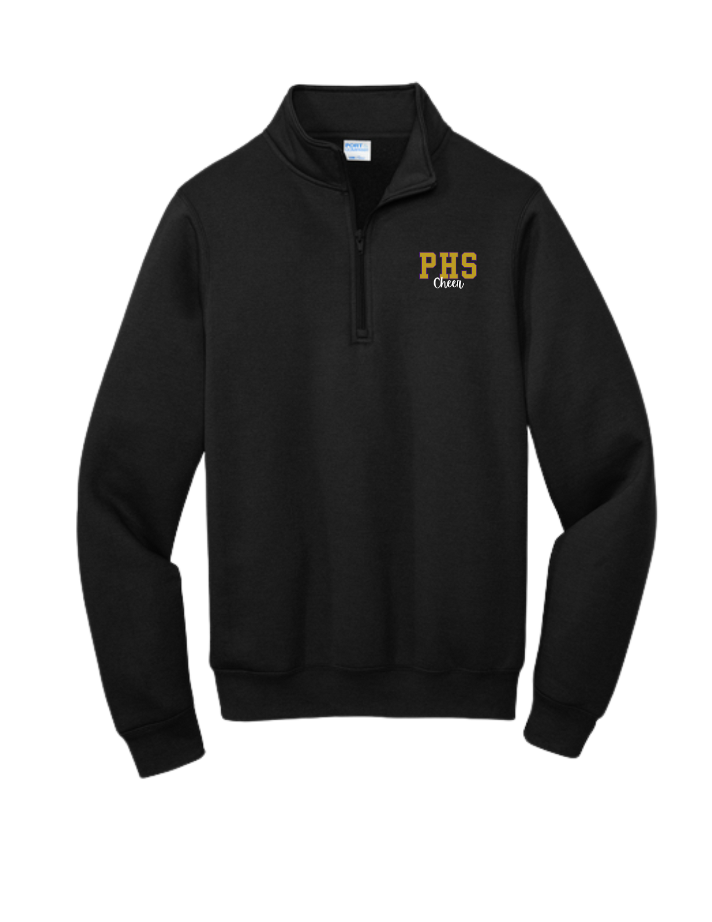 PUYALLUP CHEER- Port & Co 1/4-Zip Pullover Sweatshirt w/ Small Logo