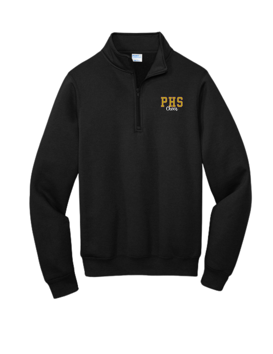 PUYALLUP CHEER- Port & Co 1/4-Zip Pullover Sweatshirt w/ Small Logo