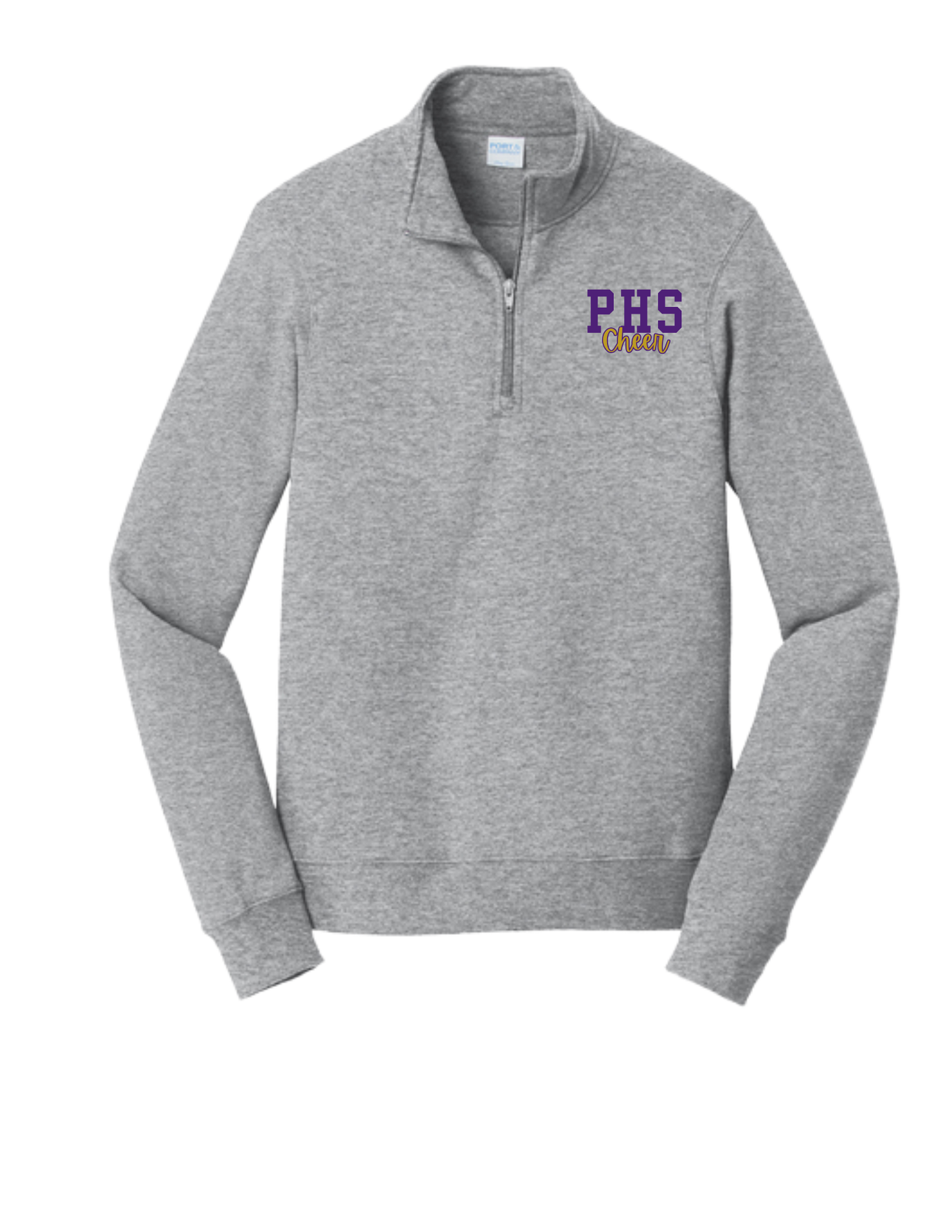 PUYALLUP CHEER- Port & Co 1/4-Zip Pullover Sweatshirt w/ Small Logo