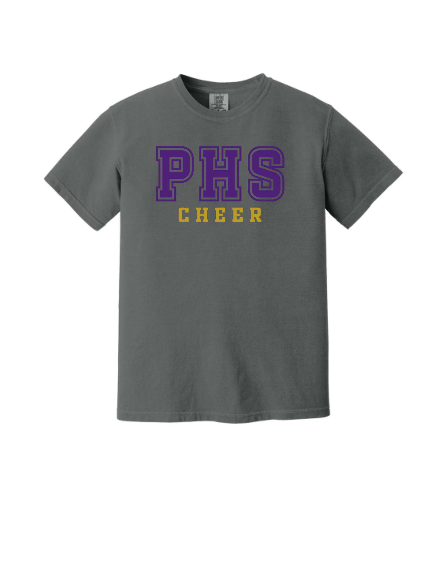 PUYALLUP CHEER- Comfort Colors Heavyweight Ring Spun Tee-w/ Purple PHS Logo