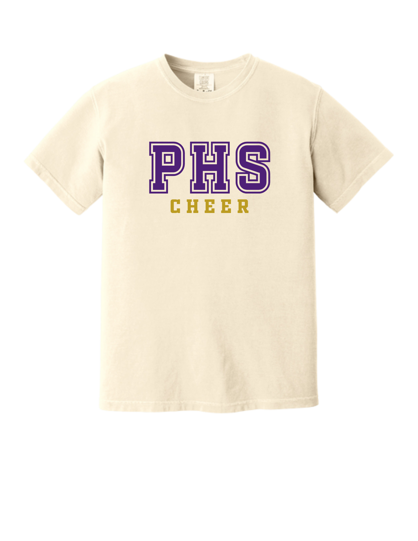 PUYALLUP CHEER- Comfort Colors Heavyweight Ring Spun Tee-w/ Purple PHS Logo
