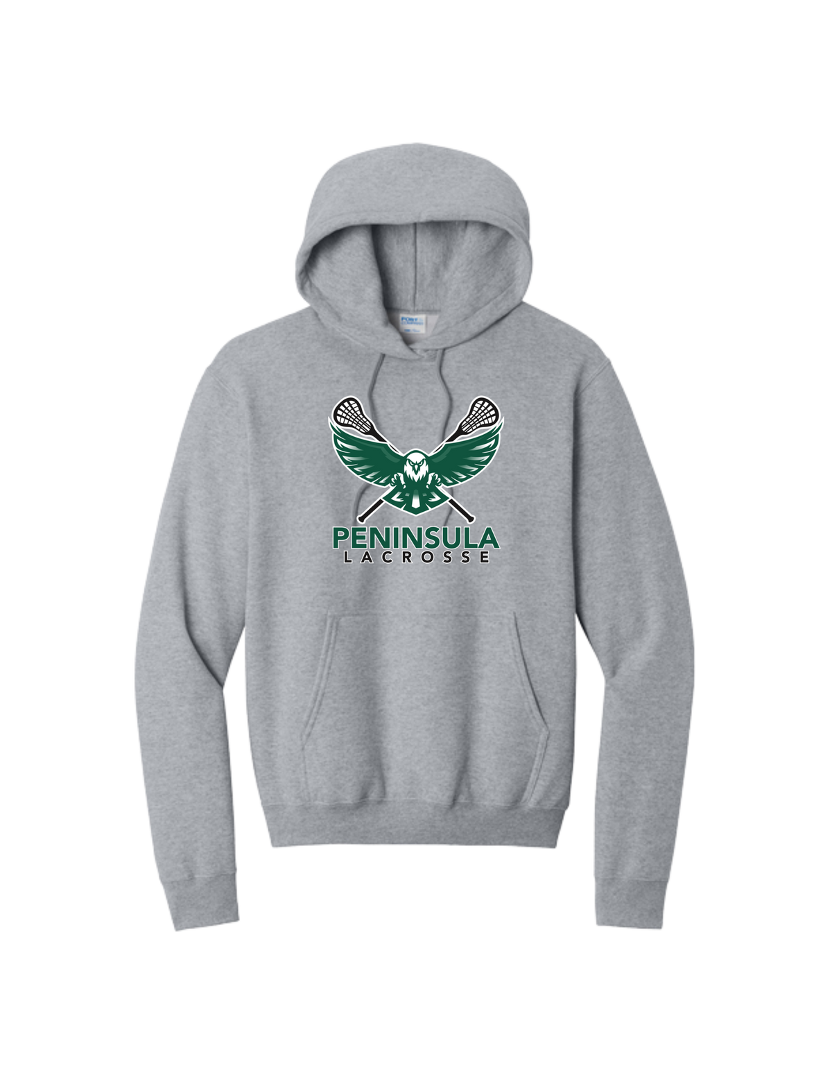 Peninsula Lacrosse P&C Core Fleece Hooded Sweatshirt - CENTER CHEST LOGO