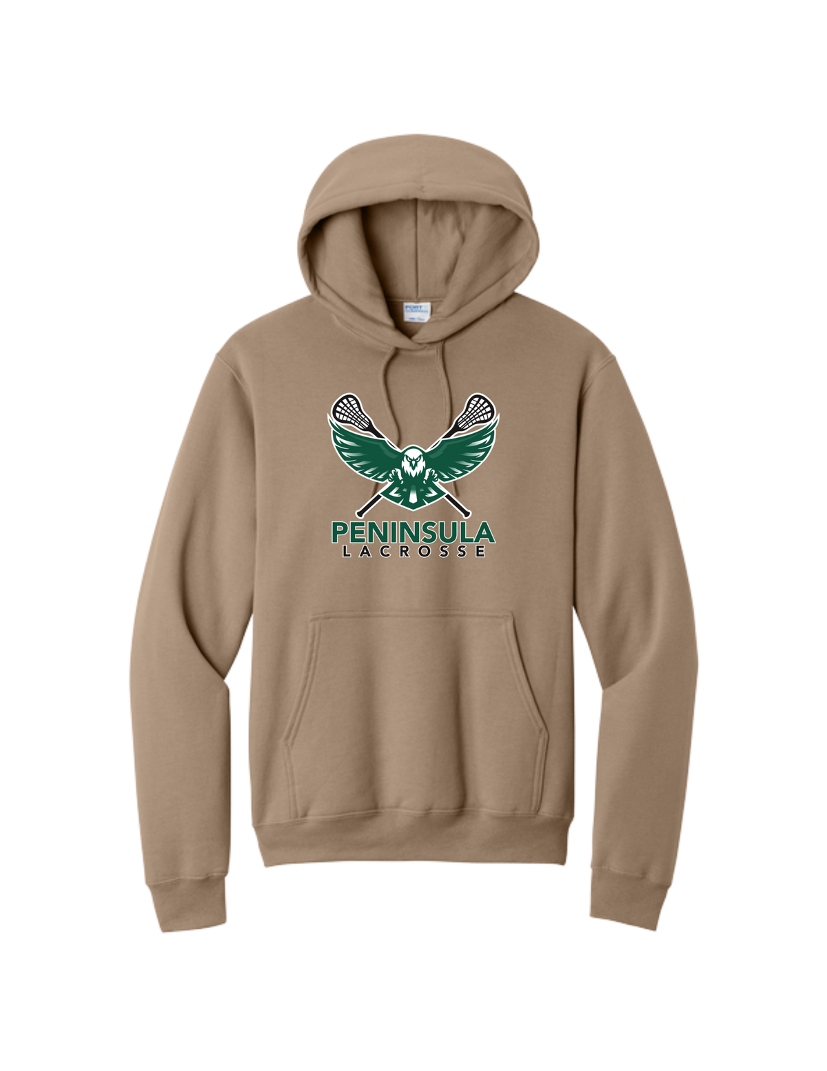 Peninsula Lacrosse P&C Core Fleece Hooded Sweatshirt - CENTER CHEST LOGO
