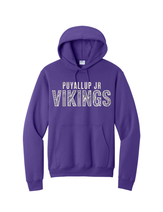 Puyallup Junior Football Hooded Sweatshirt Tribal Banner
