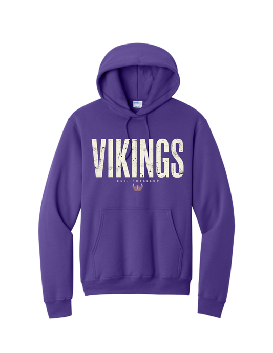 Puyallup Junior Football Hooded Sweatshirt VIKINGS BANNER