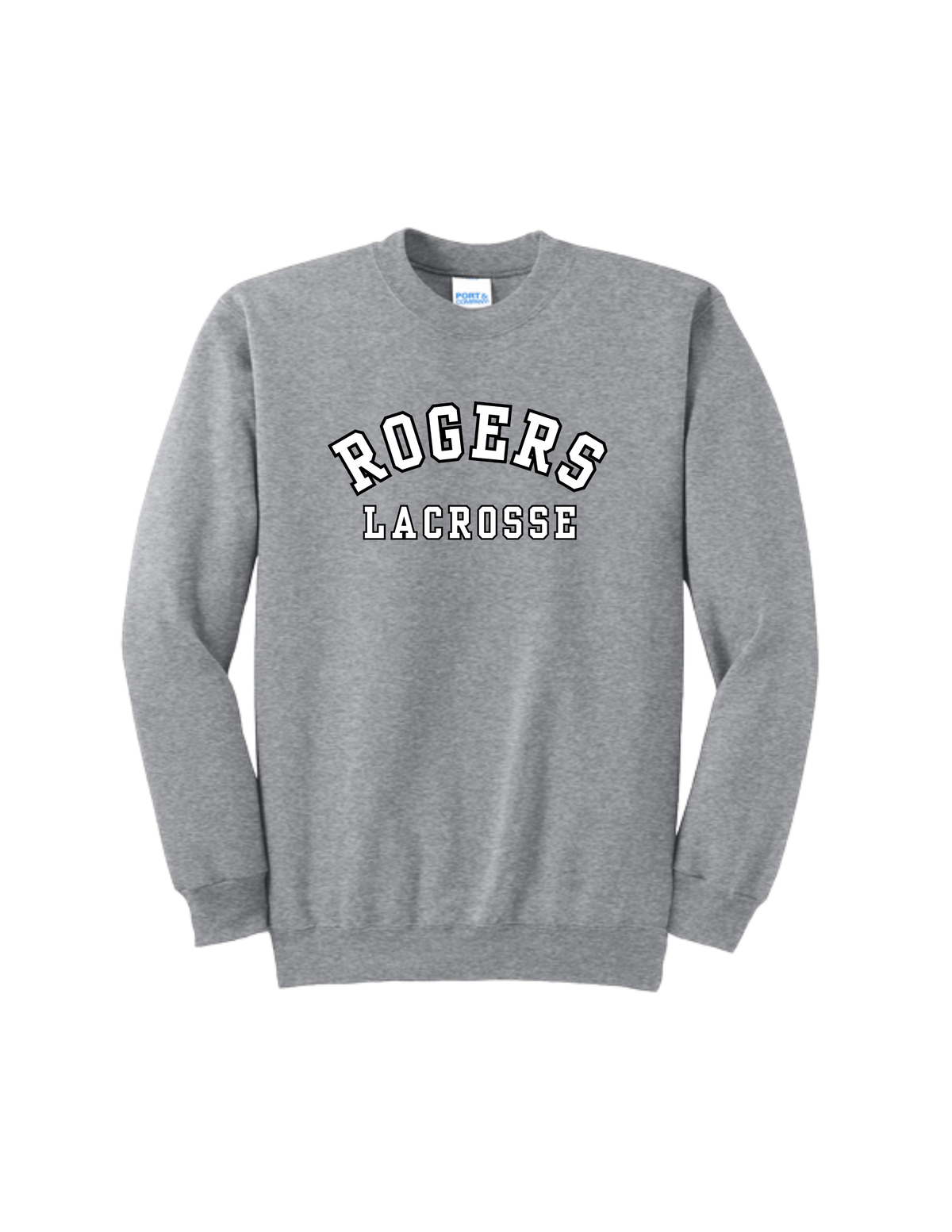 Rogers Lacrosse P&C Core Fleece Crewneck Sweatshirt (Large Center Logo)