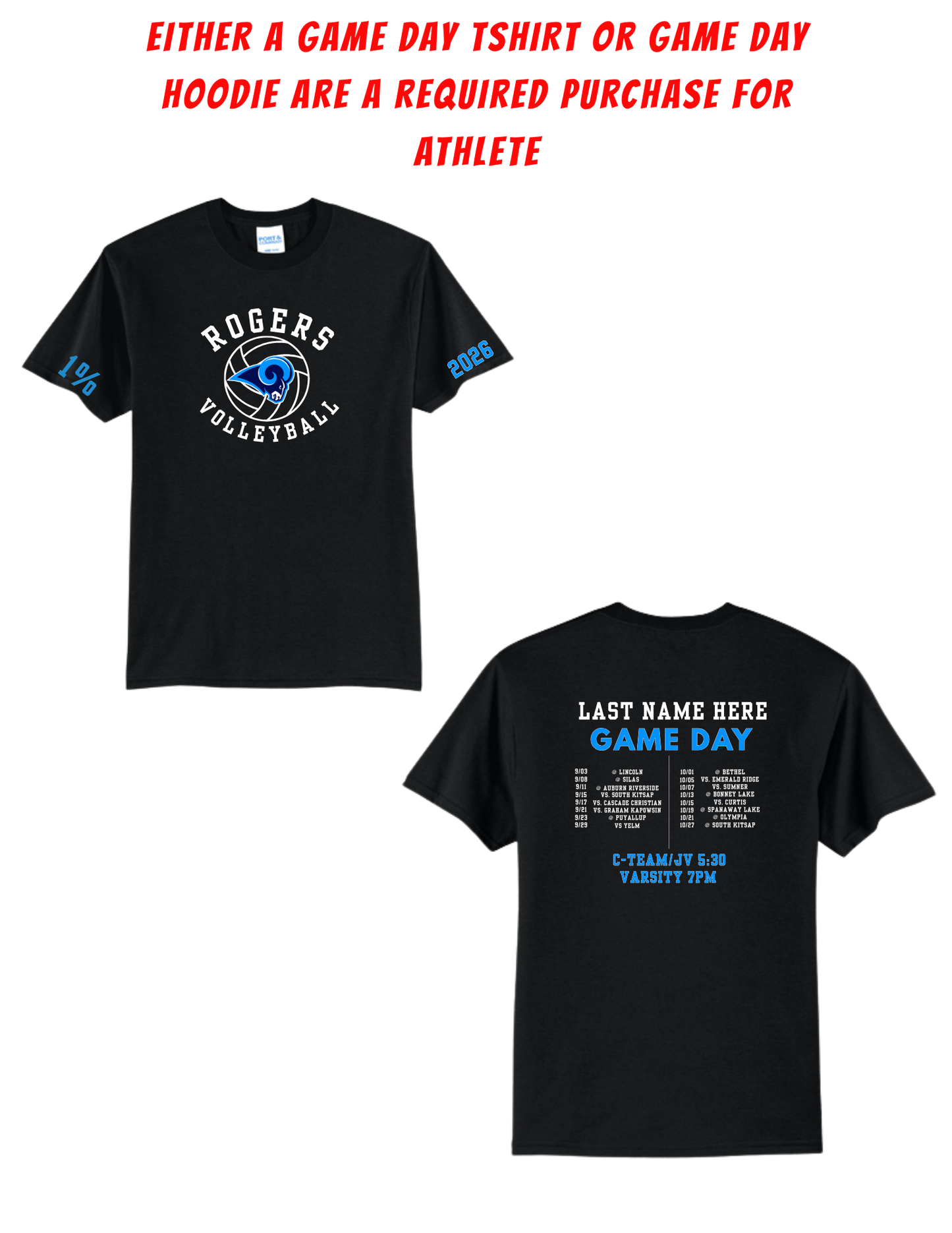 ***ROGERS VB GAME DAY T-SHIRT***