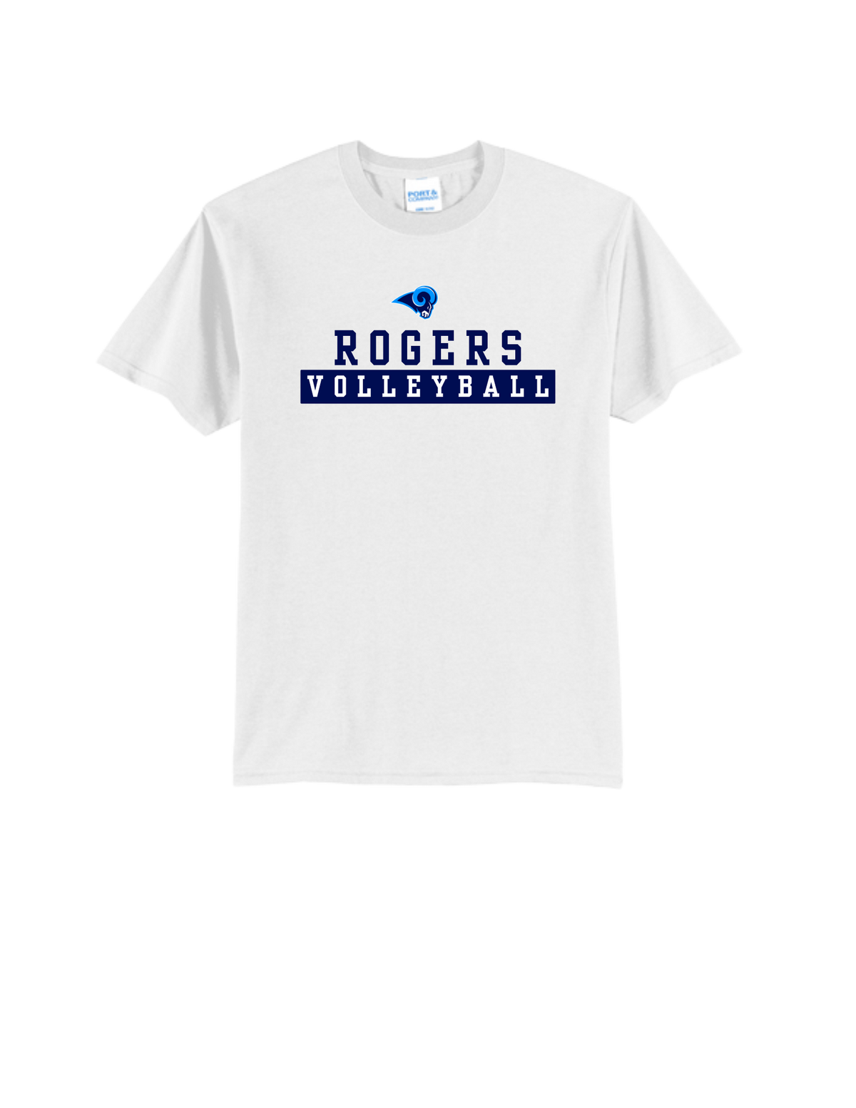Rogers Volleyball P&C Core Blend Tee-Logo2
