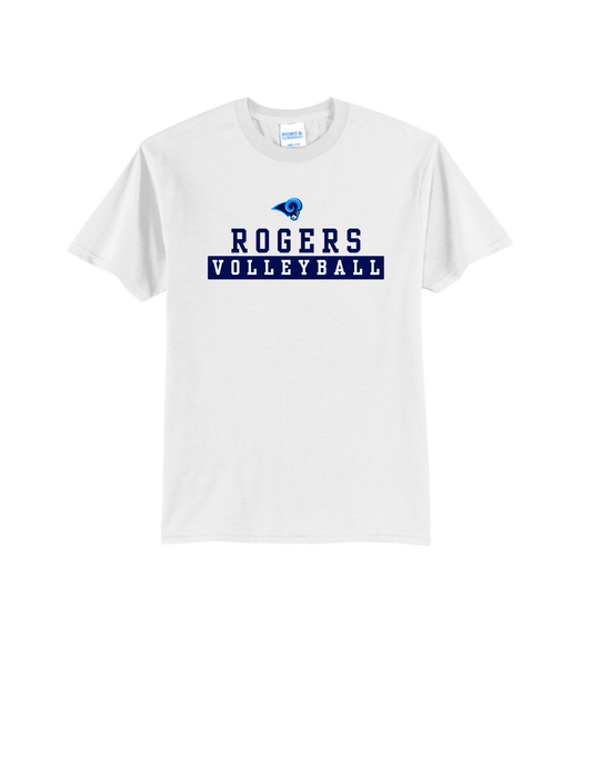 Rogers Volleyball P&C Core Blend Tee-Logo2