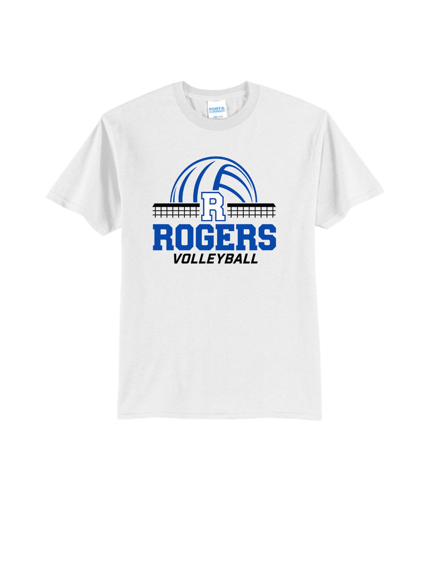 Rogers Volleyball P&C Core Blend Tee-Logo1