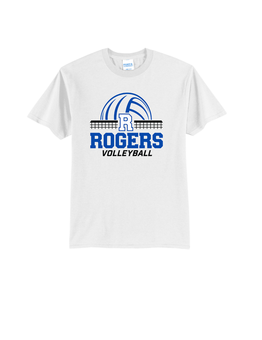 Rogers Volleyball P&C Core Blend Tee-Logo1