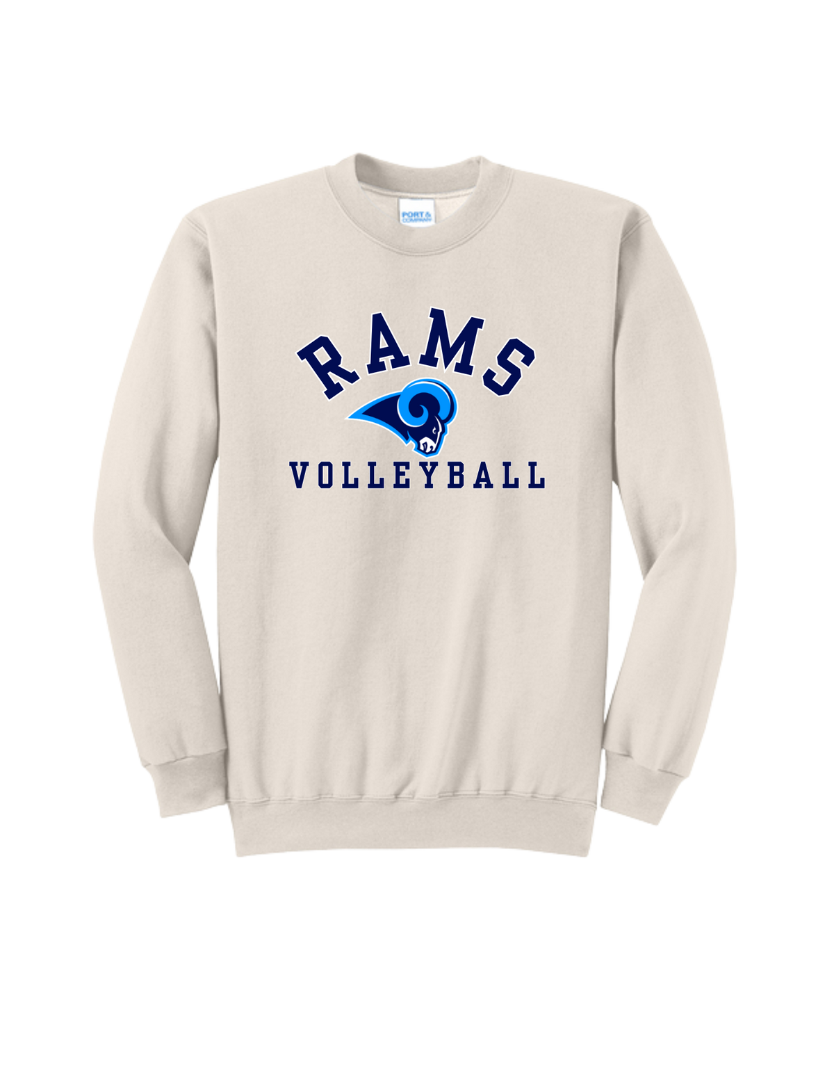 ROGERS VB-Port & Co Core Crewneck w/ Blue Rams Logo