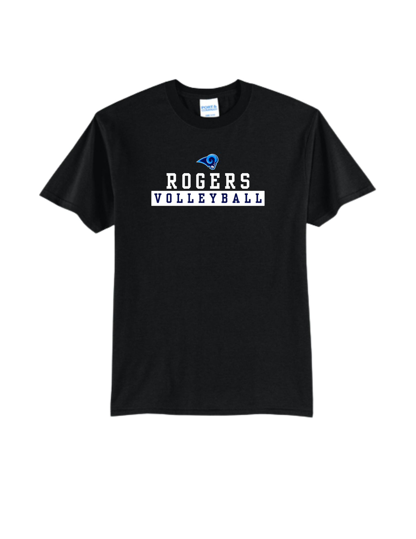 Rogers Volleyball P&C Core Blend Tee-Logo2