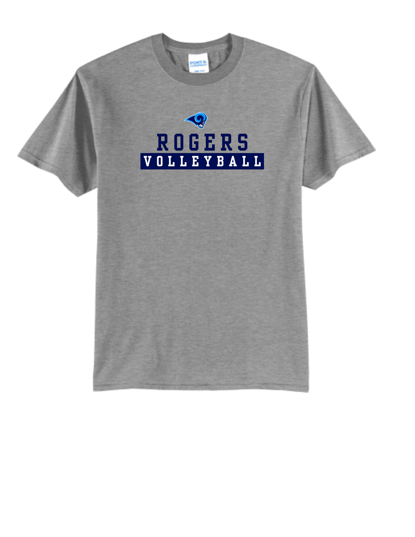 Rogers Volleyball P&C Core Blend Tee-Logo2