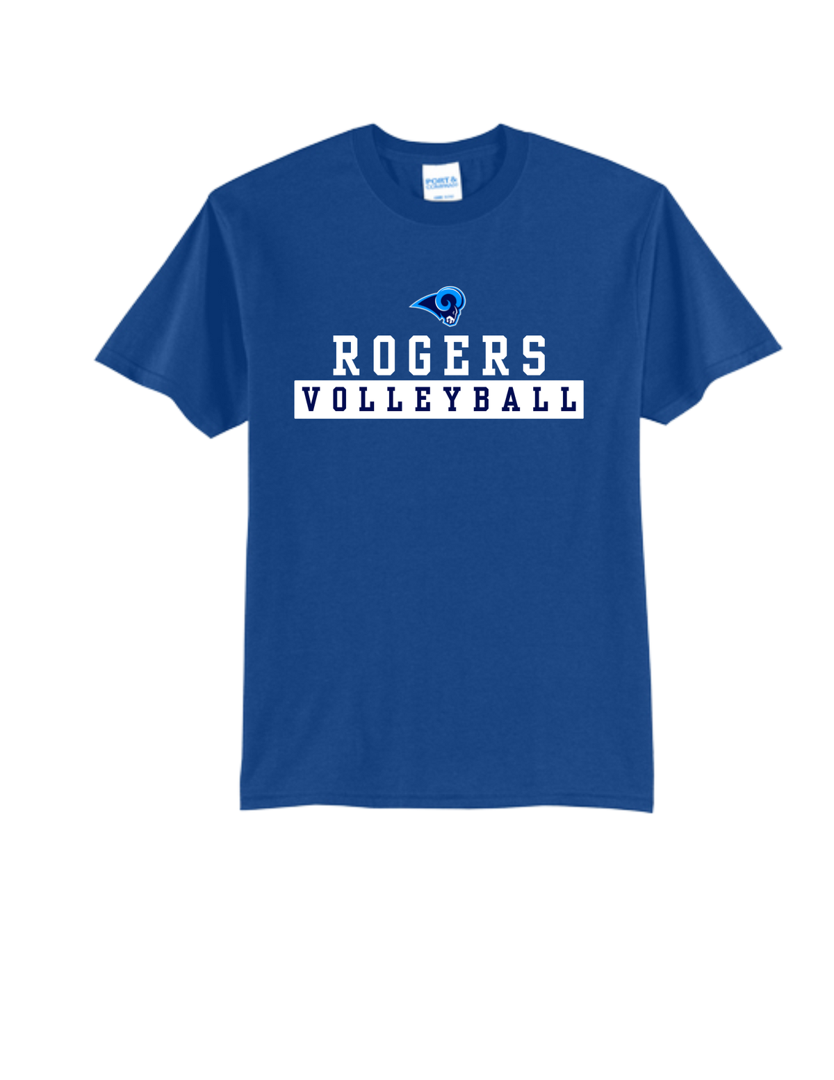 Rogers Volleyball P&C Core Blend Tee-Logo2