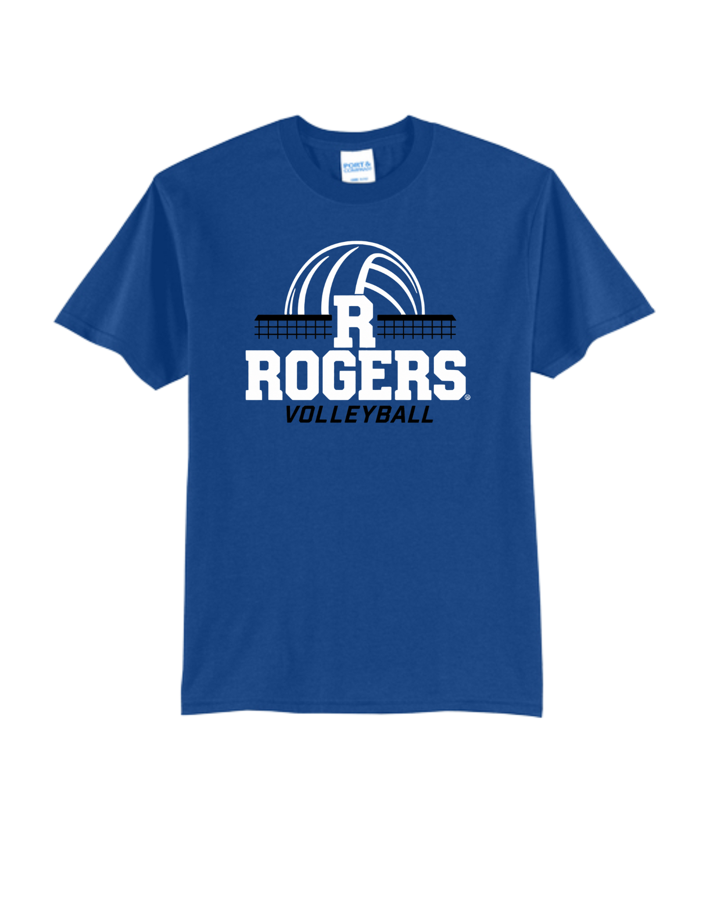 Rogers Volleyball P&C Core Blend Tee-Logo1