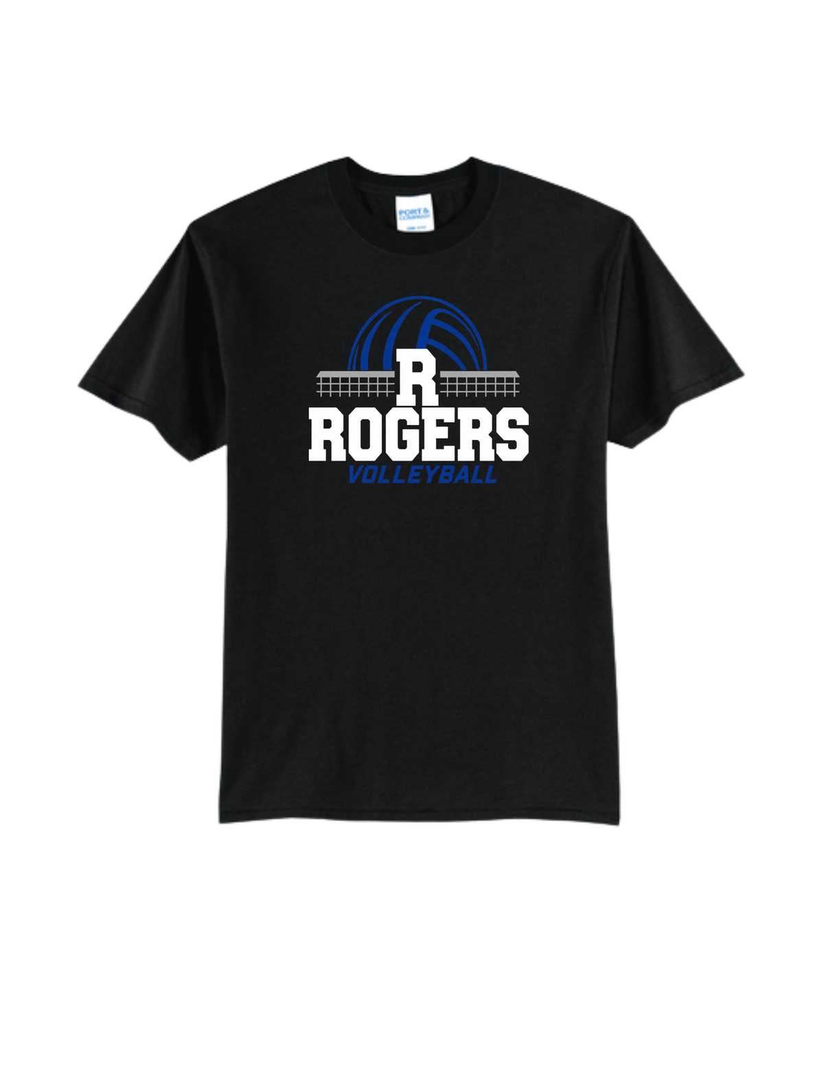 Rogers Volleyball P&C Core Blend Tee-Logo1
