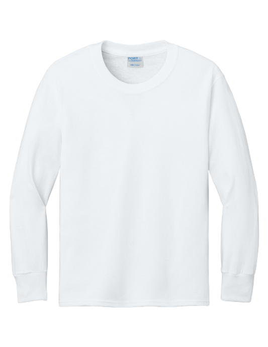 Port & Co™ Youth Long Sleeve Core Cotton Tee-PC54YLS